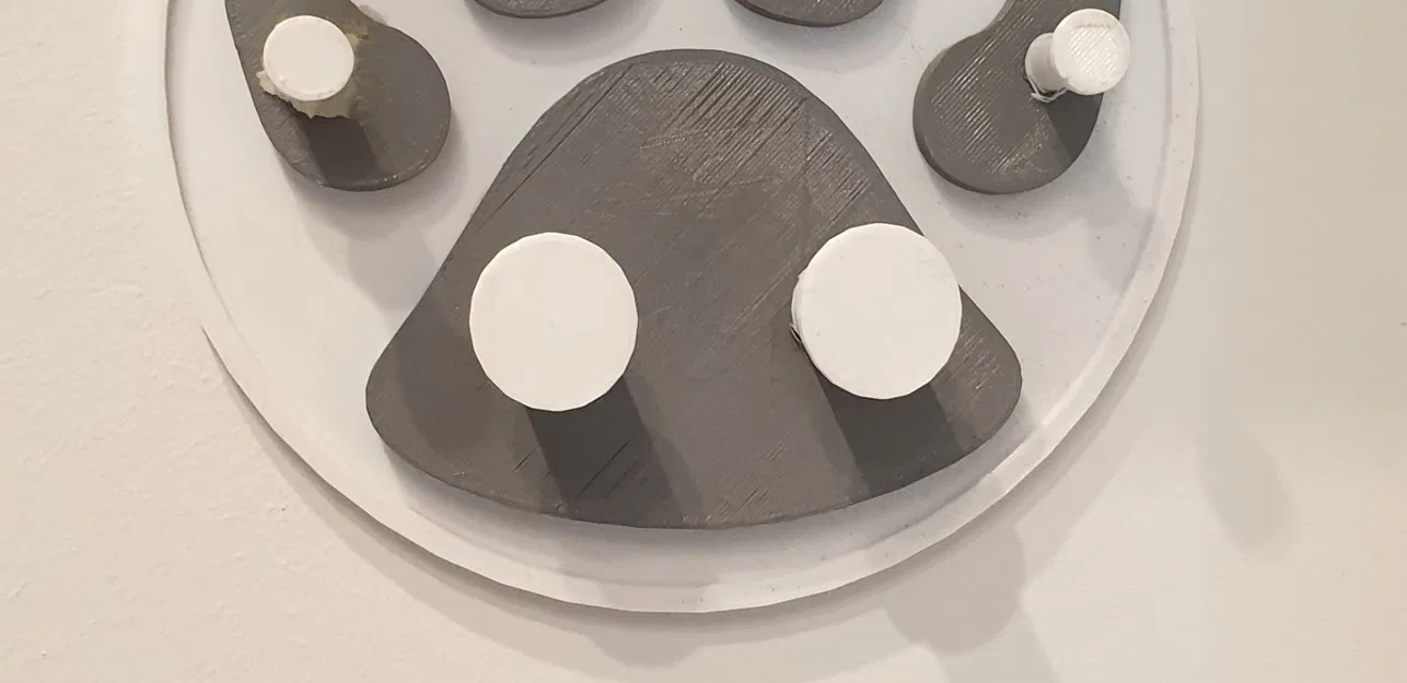 Giá treo tường hình dấu chân chó cho vật dụng thú cưng - Image 1