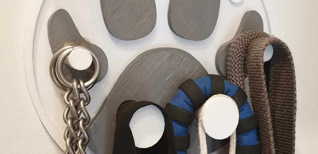 Giá treo tường hình dấu chân chó cho vật dụng thú cưng - Image 2