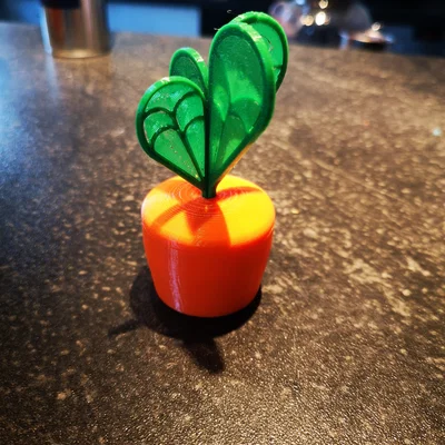 Cà rốt gập lại có lá, hai kích thước khác nhau