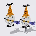 Gnome Halloween cầm chổi trang trí cây cỏ (4 màu) - Thumbnail 2