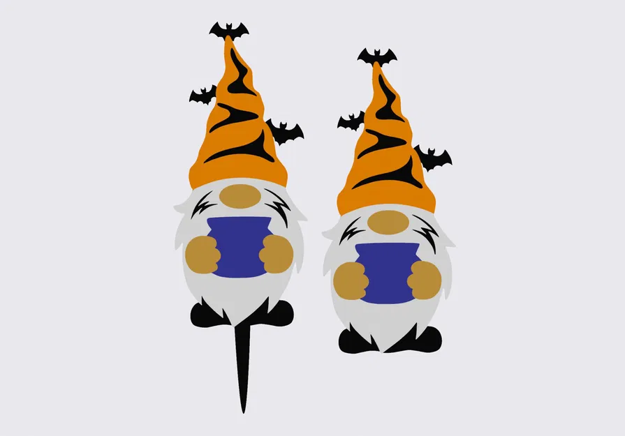 Nhân vật lùn Halloween với nồi thuốc và trang trí cỏ - Image 1