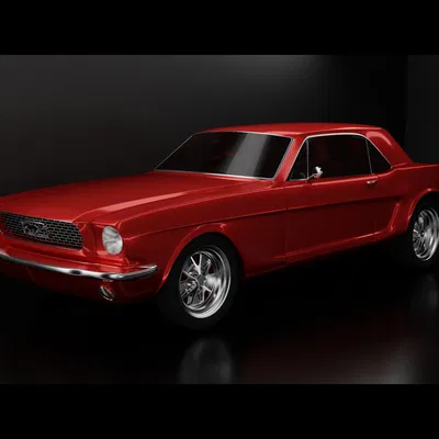 Mô hình xe Ford Mustang Coupe 1966 màu đỏ chi tiết cao