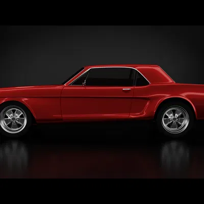 Mô hình xe Ford Mustang Coupe 1966 màu đỏ chi tiết cao