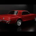 Mô hình xe Ford Mustang Coupe 1966 màu đỏ chi tiết cao - Thumbnail 4