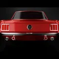 Mô hình xe Ford Mustang Coupe 1966 màu đỏ chi tiết cao - Thumbnail 5