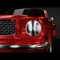 Mô hình xe Ford Mustang Coupe 1966 màu đỏ chi tiết cao - Thumbnail 6