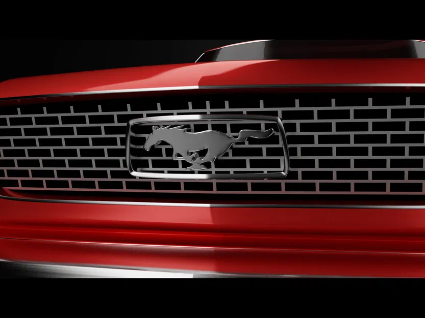 Mô hình xe Ford Mustang Coupe 1966 màu đỏ chi tiết cao - Image 7