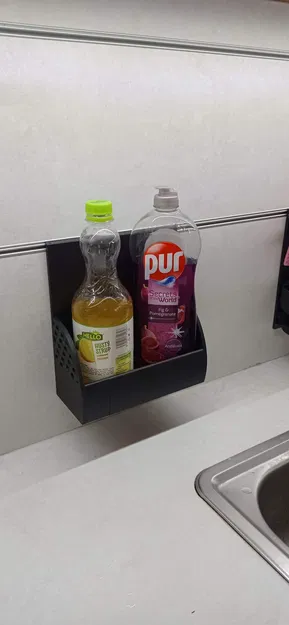 Giá đỡ chai dung dịch tẩy rửa treo tường nhà bếp - Image 3