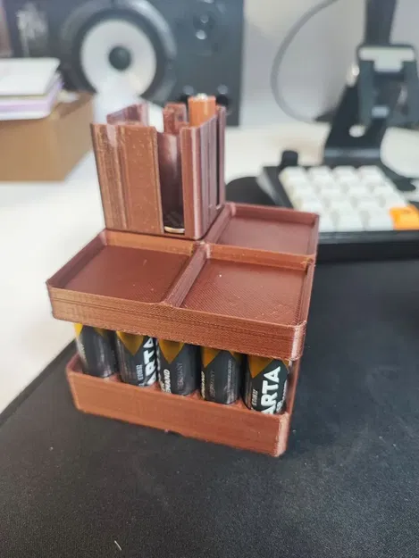 Khay đựng pin AA 2x2 có thể xếp chồng Gridfinity - Image 2