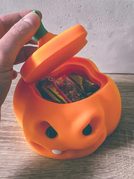 Bát bí ngô Halloween dễ in để đựng kẹo - Image 1