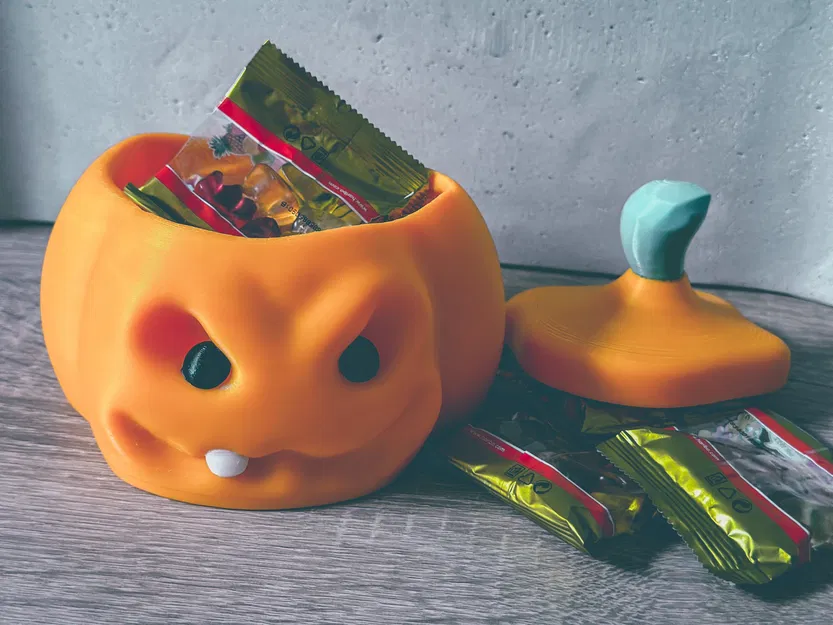 Bát bí ngô Halloween dễ in để đựng kẹo - Image 2