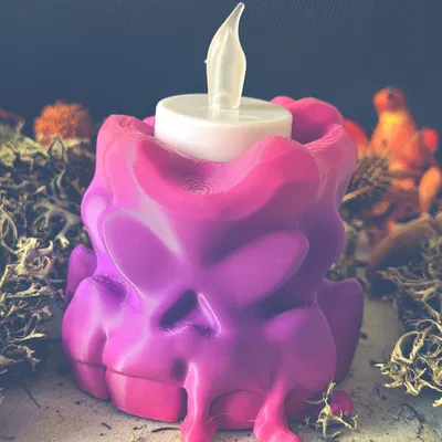 Nến đầu lâu với thiết kế độc đáo cho đèn tealight điện