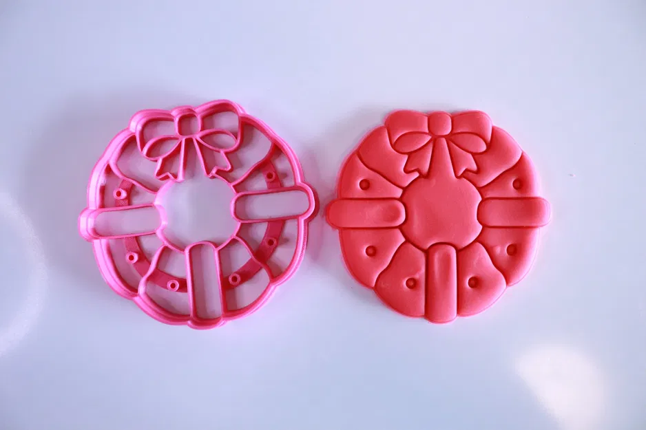 Công cụ cắt bánh quy hình vòng hoa Giáng Sinh - Image 1