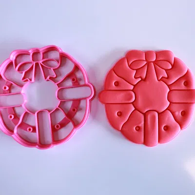 Công cụ cắt bánh quy hình vòng hoa Giáng Sinh