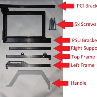 Vỏ máy tính khung mở cho bo mạch chủ ATX, mATX, ITX