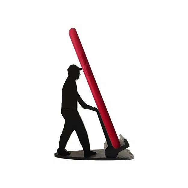 Người đàn ông mang điện thoại trên xe tải mini - Image 1