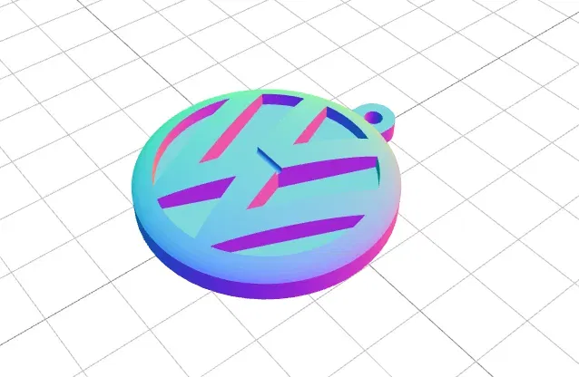 Chìa khóa hình VW với trung tâm nổi bật - Image 1