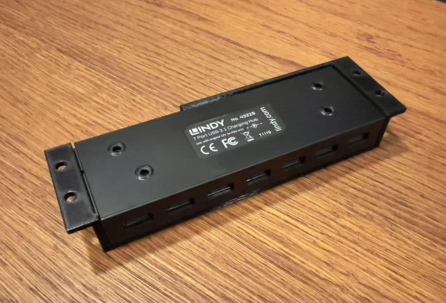 Giá đỡ USB-HUB 7 cổng cho bàn dưới (Lindy 43228) - Image 2
