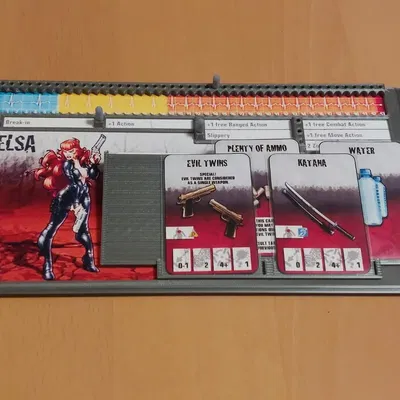 Bảng nhân vật Zombicide với thiết kế tùy chỉnh cho thẻ bài