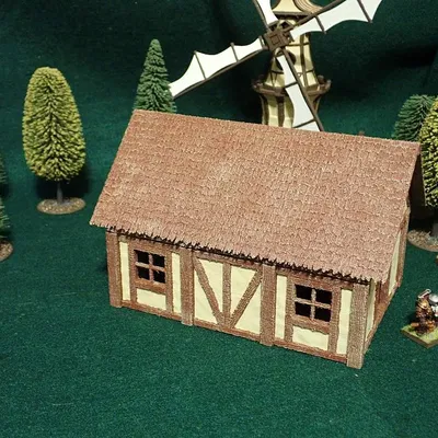 Nhà gỗ giả tưởng cho làng medieval trong RPG