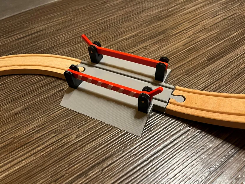 Cầu giao thông đường sắt có rào chắn cho tàu gỗ - Image 1