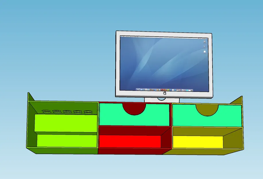 Tổ chức đa năng GT107 với ngăn kéo và giá đỡ máy tính - Image 2