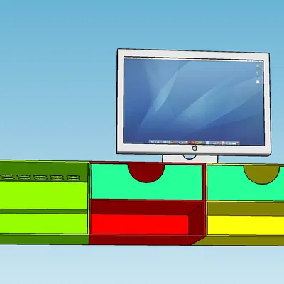 Tổ chức đa năng GT107 với ngăn kéo và giá đỡ máy tính