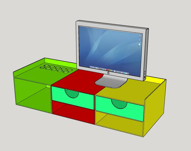 Tổ chức đa năng GT107 với ngăn kéo và giá đỡ máy tính - Image 3