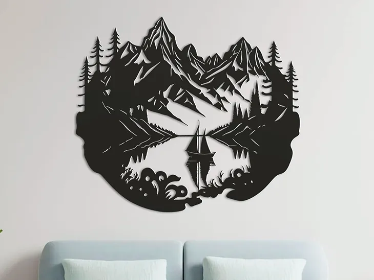 Thuyền buồm trang trí treo tường nghệ thuật - Image 1