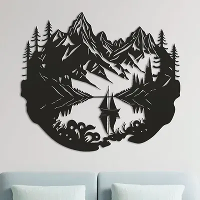 Thuyền buồm trang trí treo tường nghệ thuật