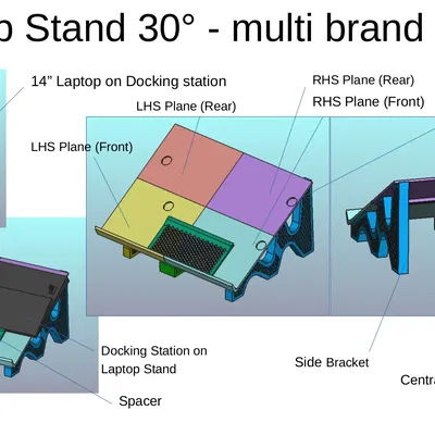 Giá đỡ laptop đa năng nghiêng 30° cho kích thước 13-16