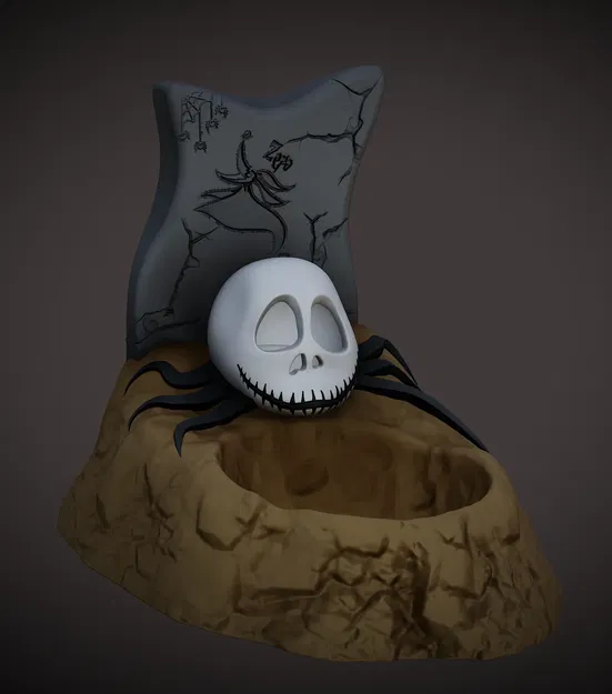 Giá đỡ kẹo Skellington với đèn LED ấm áp - Image 1