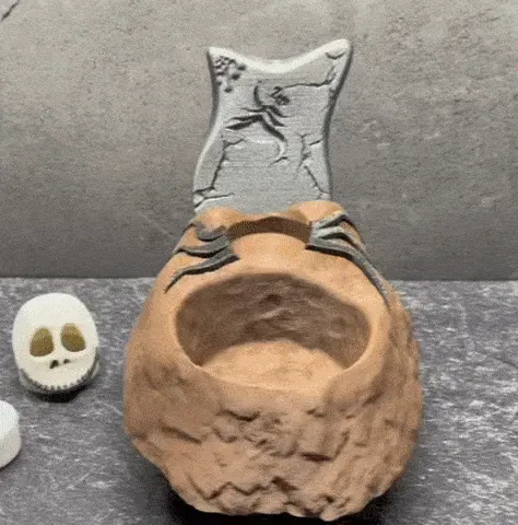 Giá đỡ kẹo Skellington với đèn LED ấm áp - Image 2