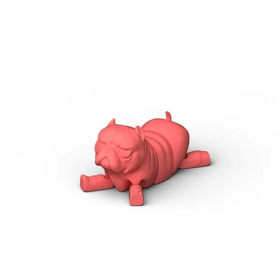 Chó bulldog linh hoạt dễ thương cho máy in 3D