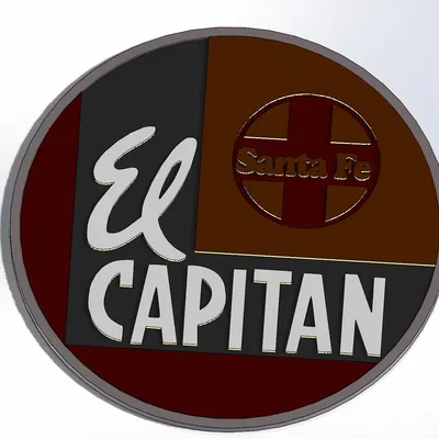 Đế lót ly hình đầu trống El Capitan Santa Fe