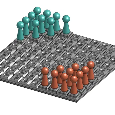 Trò chơi cờ Halma 2 người phiên bản 1884