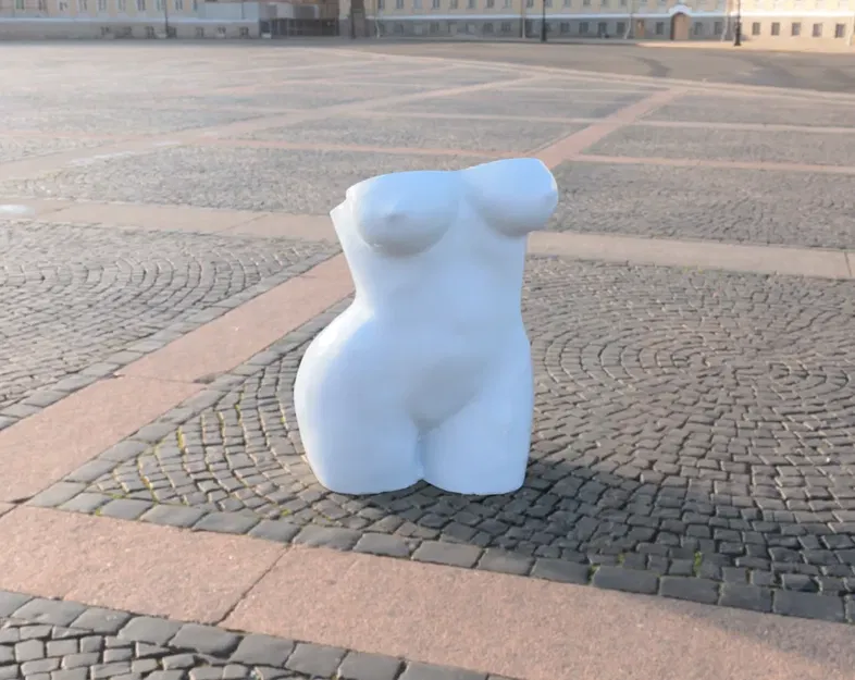 Bình hoa nữ khỏa thân nghệ thuật 3D - Image 1