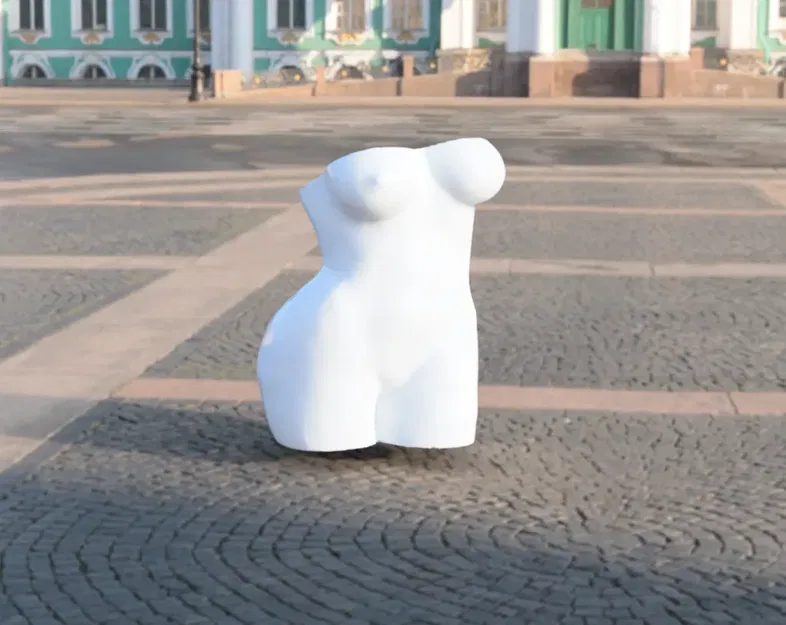 Bình hoa nữ khỏa thân nghệ thuật 3D - Image 2