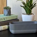 Chậu cây ba ngăn hiện đại có lỗ thoát nước và khay hứng - Thumbnail 4