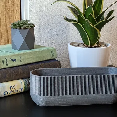 Chậu cây ba ngăn hiện đại có lỗ thoát nước và khay hứng