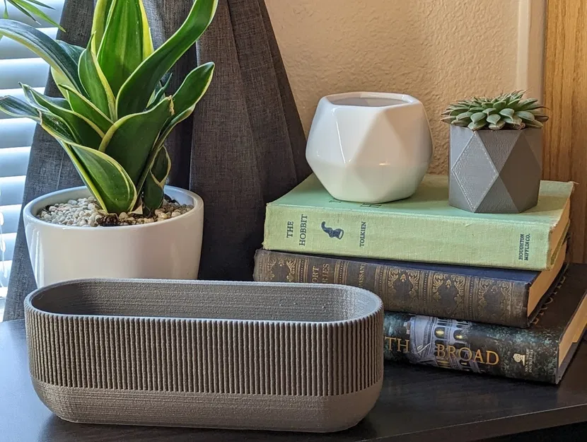 Chậu cây ba ngăn hiện đại có lỗ thoát nước và khay hứng - Image 5