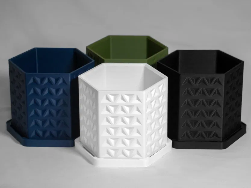 Chậu cây hình lục giác Tri-Hex 4 inch có lỗ thoát nước - Image 4