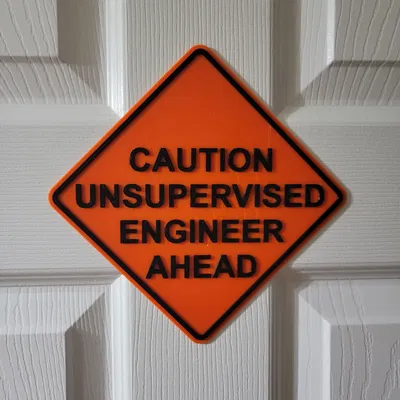 Biển cảnh báo kỹ sư không giám sát phía trước