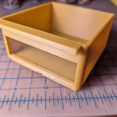 Ngăn kéo Gridfinity 2x2 với cửa sổ kính hiển vi