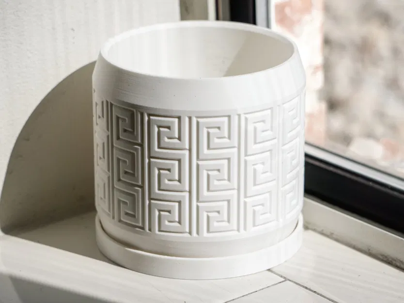 Chậu cây họa tiết Aztec có lỗ thoát nước và khay nhỏ giọt - Image 3