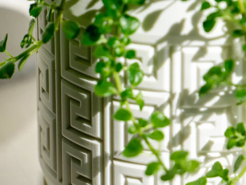 Chậu cây họa tiết Aztec có lỗ thoát nước và khay nhỏ giọt - Image 4