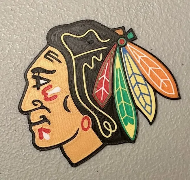 Nam châm biểu tượng Chicago Blackhawks đa sắc màu - Image 1