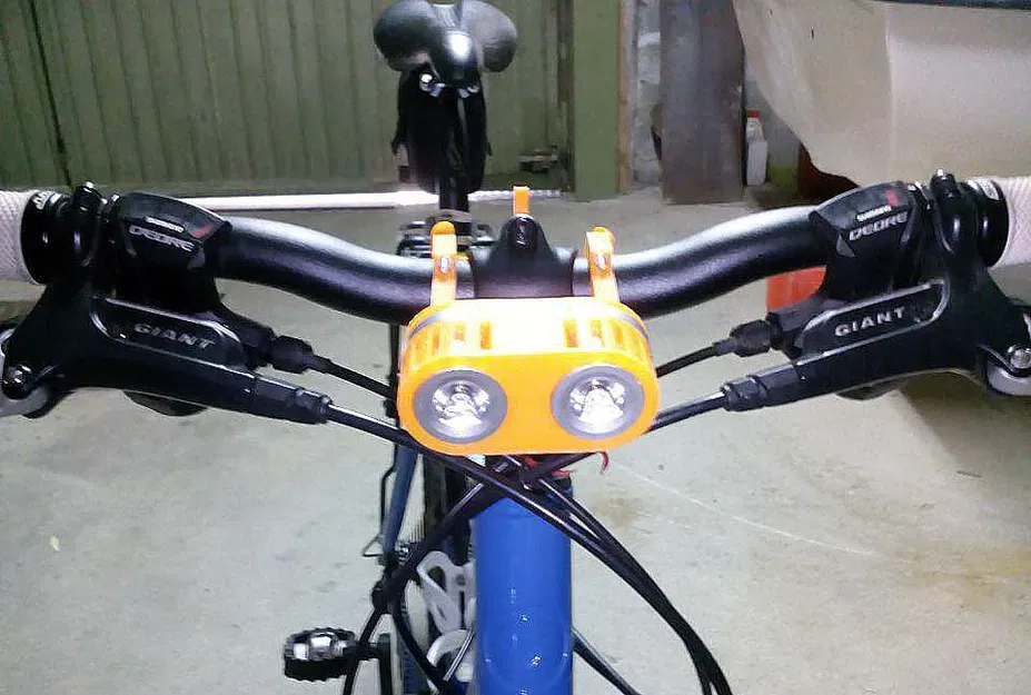 Đèn pha đôi cho xe đạp với tay lái 25mm - Image 3