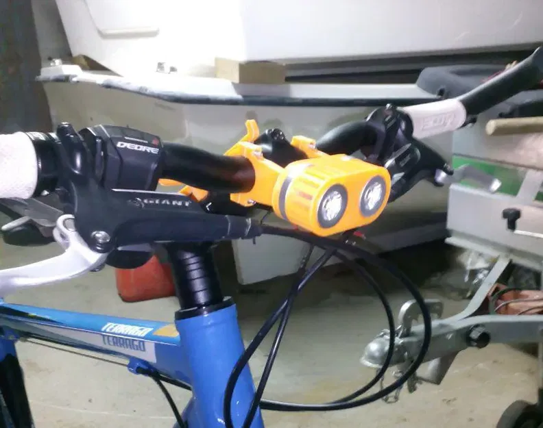 Đèn pha đôi cho xe đạp với tay lái 25mm - Image 6