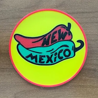 Đồ lót ly chủ đề New Mexico với biểu tượng và ớt
